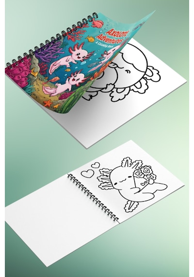 Cozy Axolotls Aksolotlar Bold And Easy 20 X 20 Cm Büyük Boyama Kitabı