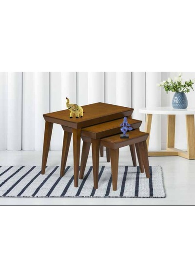 Zigon Osm Piramit Retro Ayak Sehpa Parlak Ceviz Model Ahşap Kayın Torna Ayak El Yapım