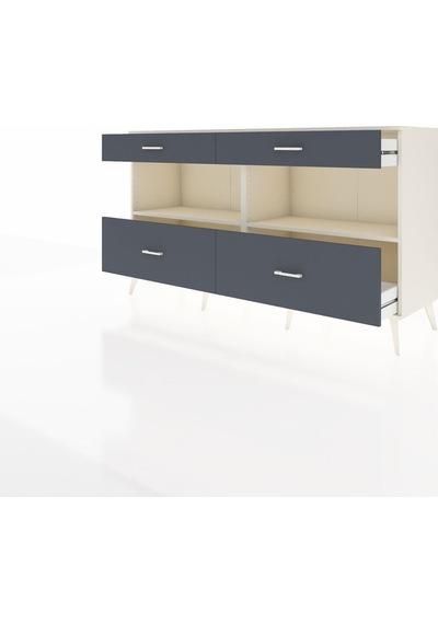 Hyperion Konsol 2 Raflı 4 Çekmeceli 176x44x99 Aytaşı-aytaşı/antr Aytaşı-aytaşı/antrasit
