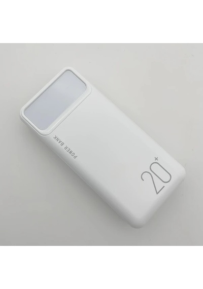 Sunshine022 Taşınabilir Şarj Cihazı 20000mah Beyaz Power Bank Çift Usb