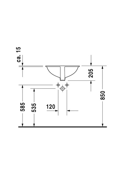 Duravit Katja Lavabo 46 CM Cap 0481460000