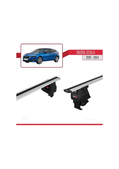 Skoda Scala 2019 Ve Sonrası İle Uyumlu Ace-4 Ara Atkı Tavan Barı Gri