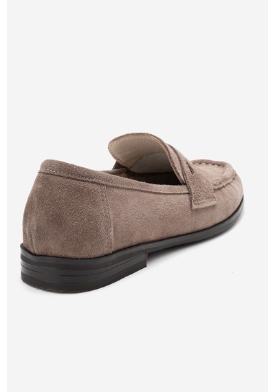 Luvishoes Luvi Shoes Valıa Vizon Süet Hakiki Deri Kadın Loafer Ayakkabı Vizon