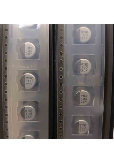 2416rmvk25vc100m 100mf 25v 8x10 Smd Kondansatör 34 Adet