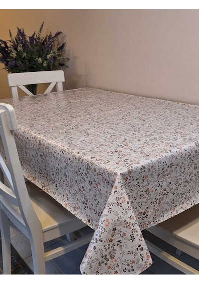 Elyaflı Pvc Muşamba - Desenli Silinebilir Masa Örtüsü Mrl207b Renkli