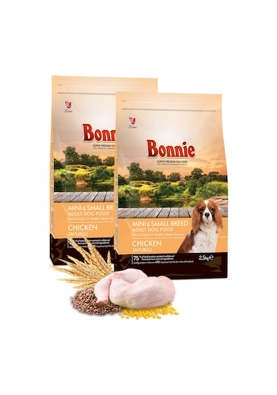 Bonnie Mini ve Küçük Irk Tavuklu Yetişkin Köpek Maması 2500 G x 2 Adet