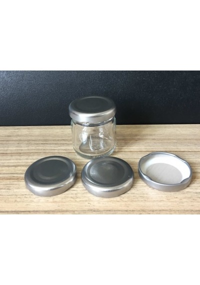 40 Cc Cam Kavanoz - 50 Adet - Gümüş Kapak. Mutfak.