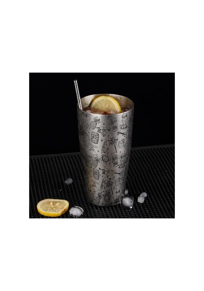 Kokteyl Shaker, Paslanmaz Çelik, Boston Shaker Tüm Profesyonel Barmenler Ve Ev Kokteyl Severler İçin Yüksek Kaliteli Bar Aksesuarı Hawaii - 2 Adet Shaker Beyaz Gümüş