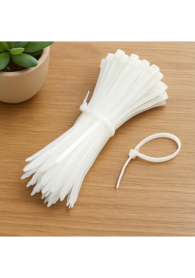 Kelepçe Seti Beyaz 100 Adet 15 Cm - Naylon Kablo Bağı 150 Mm 3,6 Mm Kalınlık Genel