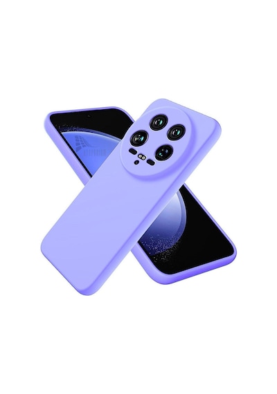 Xiaomi 15 Ultra Uyumlu Silikon Kılıf - Kamera Korumalı Esnek Pastel Renk Kapak - Lila