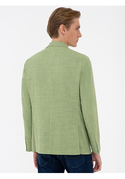 Cacharel Fıstık Yeşili Ex. Slim Fit Ceket Yesıl