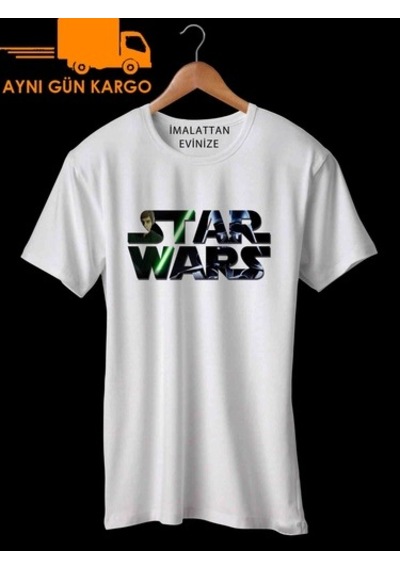 Star Wars Uzay Tasarımlı Baskılı Tişört Ücretsiz Ka Rgo