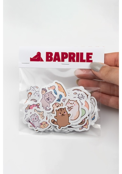 Kediler 80 Parça Sticker Paketi Kaliteli Su Geçirmez Etiket Seti Çok Renkli