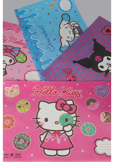 X Dekomus Lisanslı Hello Kitty,cinnamorol,my Melody,kuromi Best Friends 4 Adet Beslenme Örtüsü Diğer
