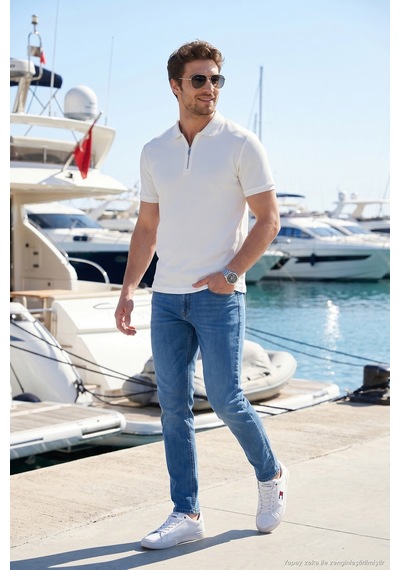 Buratti Pamuklu Normal Kalıp Jeans Erkek Kot Pantolon 2203c50parma Mavi