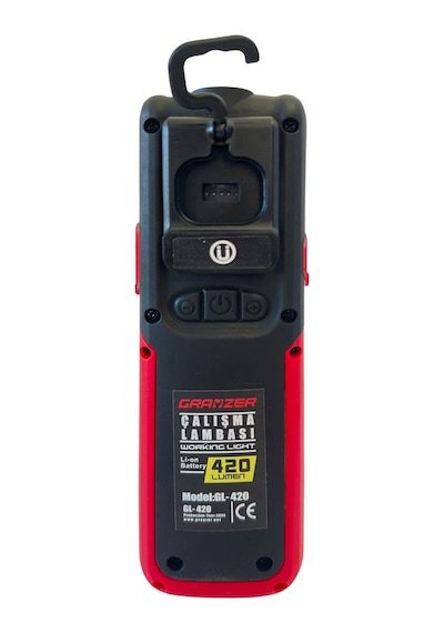 Grayzer Gl-420 Çalışma Lambası 420 Lümen Mıknatıslı Şarjlı Led Fener Siyah - Kırmızı