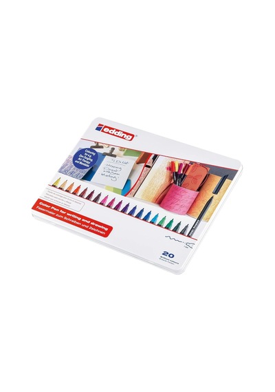 Edding 1200 İnce Uçlu Keçeli Kalem - 20 Parlak Renkli Set - Yuvarlak Uçlu 1 Mm Genel