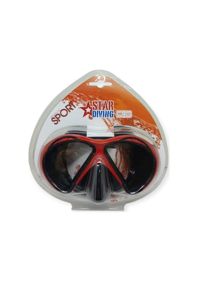 Star Diving Dalış Maskesi Yetişkin - 51701-kırmızı