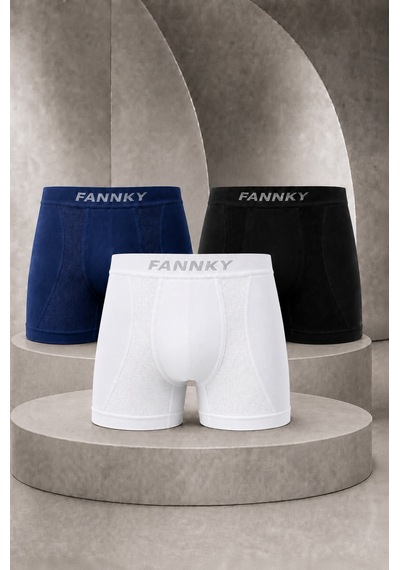 Fit Women Erkek Casual Comfort Günlük 3 Lü Boxer Kahverengi