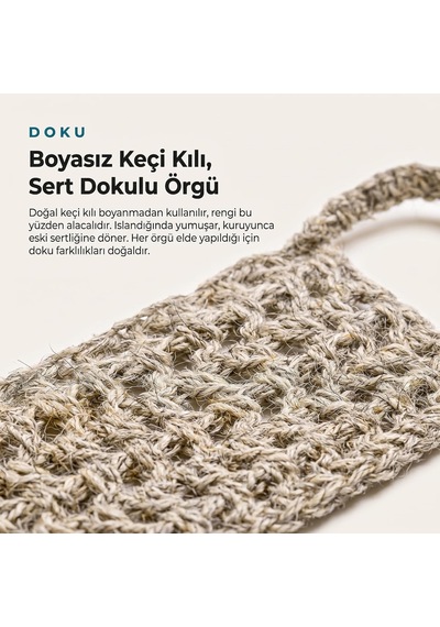Lexroo Keçi Kılı Sırt Lifi El Örmesi. 70 Cm 11 Cm Gri