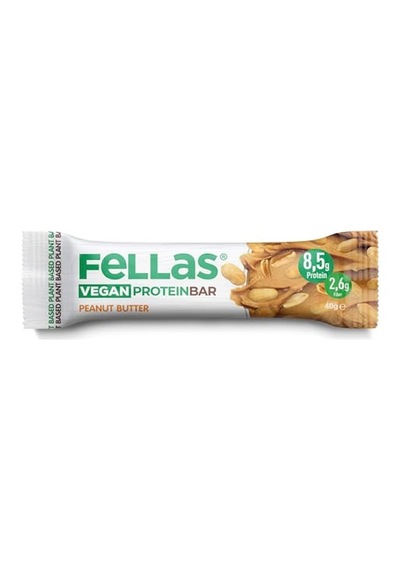 Vegan Protein Bar, Yer Fıstığı Ezmeli, 40gr X 12 Adet
