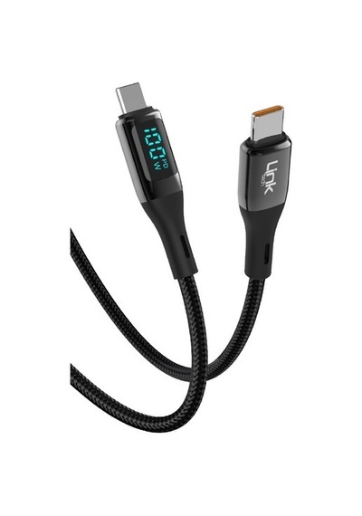 Linktech Linktechk680 Safe Dijital Göstergeli Usb-c/type-c 100w Şarj Kablosu