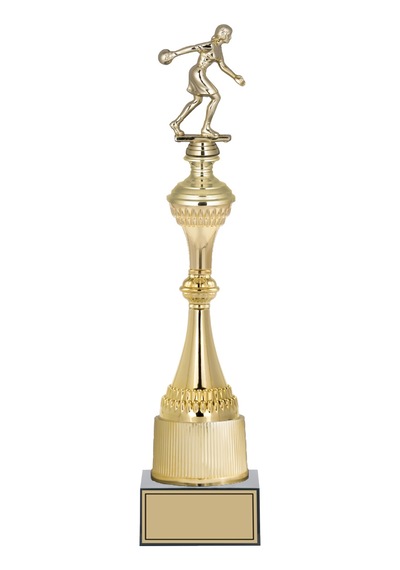 Odak Kupa - Figürlü Kupalar - Bowling Kadın Figürlü Kupalar Fg-031 A - 45 Cm Altın - Beyaz