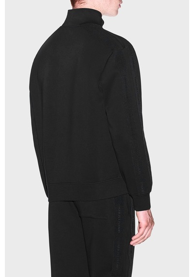 Armani Exchange Pamuk Karışımlı Dik Yaka Fermuarlı Sweat Erkek Sweat Xm003144 Af13047 Uc001 Siyah