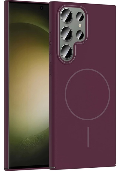 Galaxy Uyumlu S24 Ultra Kılıf M-safe Şarj Özellikli Zore Ruby Sert Kapak 1