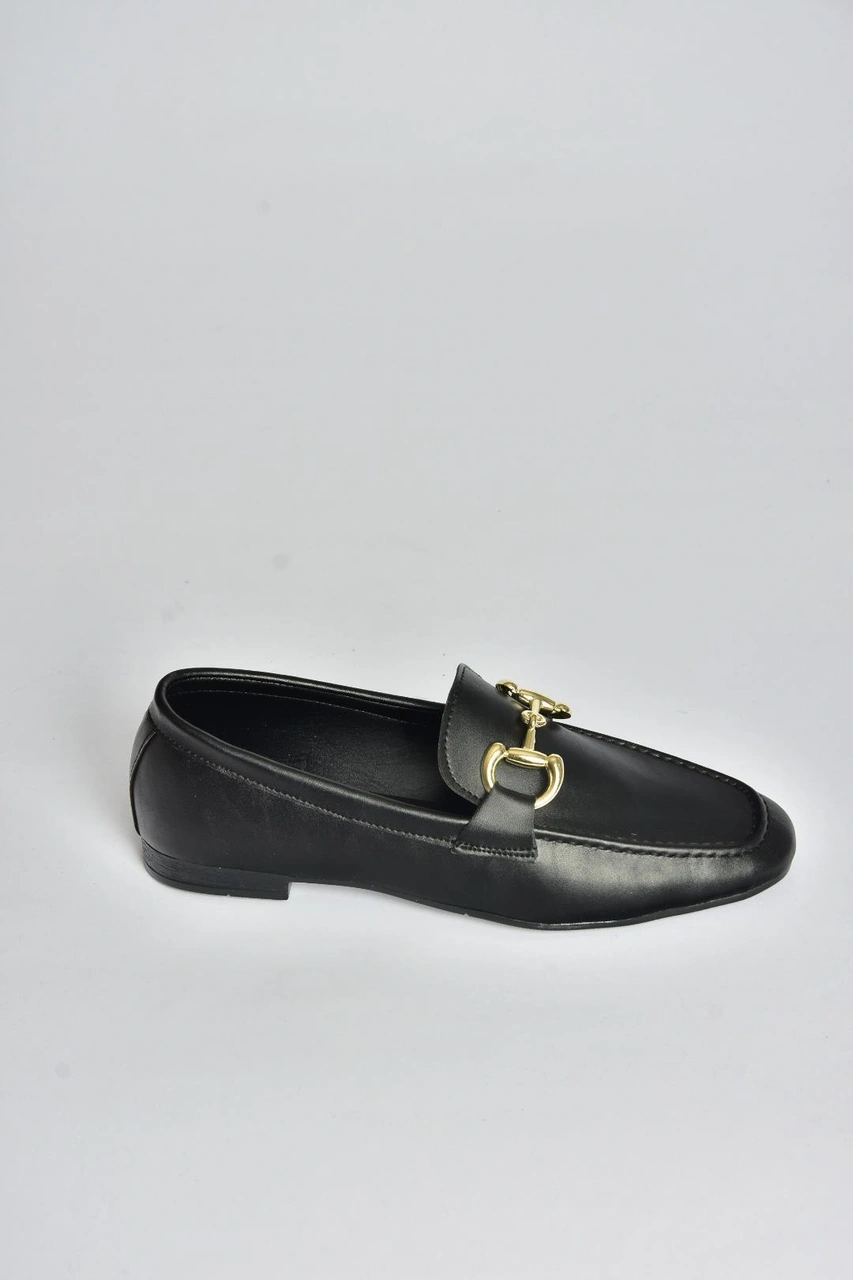 Fox Shoes V780161209 Siyah Günlük Kadın Ayakkabı Siyah-suni Deri