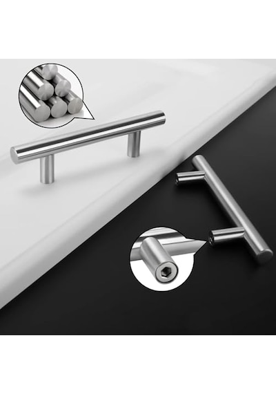 Taşlı Lama Kulp 128mm Inoks 2 Adet