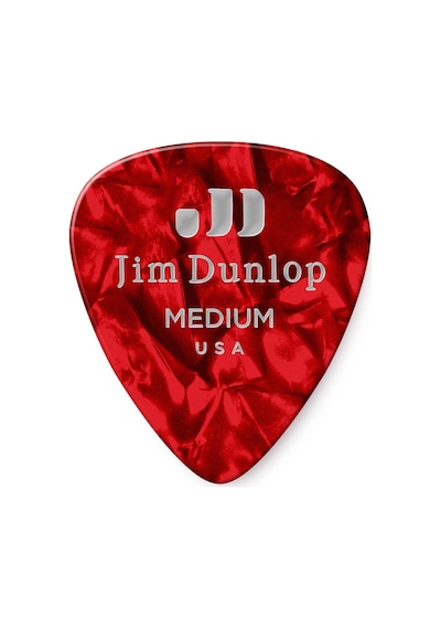 Jim Dunlop 483r09md Celluloid Red Pearloid Pena Medium