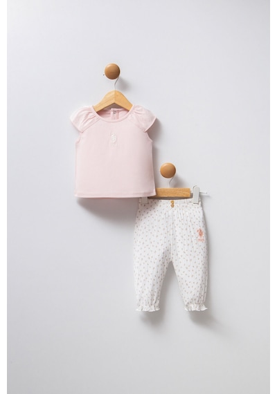 U.S. Polo Assn. U.s. Polo Assn Kız Bebek Pembe Takım Pembe