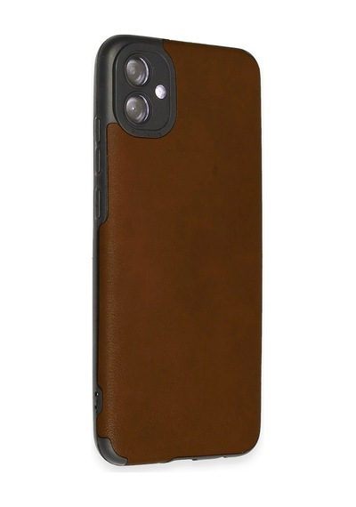 Newface Samsung Galaxy Uyumlu A04e Kılıf Loop Deri Silikon Semeglbl - 66 - Kahverengi