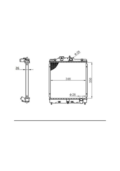 ORIS BHN031026 Radyatör Brazing Mt 350X348X26 Civic 1.3İ/1.5İ/1.6İ 95- 63309