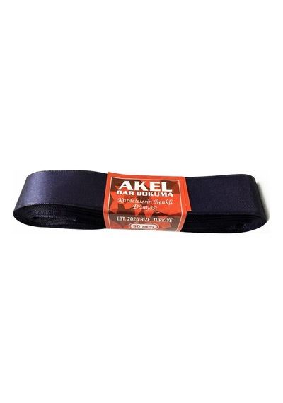 Akel Dar Dokuma Lacivert Saten Kurdele - 3 Cm. X 10 Metre - 3 Adet Tüm Yaşlar