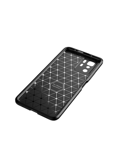 Xiaomi Poco X3 Gt Kılıf Karbon Görünümlü Silikon Kamera Korumalı Üstün Koruma Celikaksesuar Kahverengi