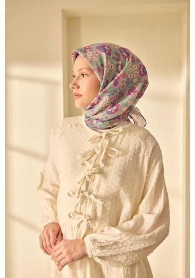 Silk Home Soft Eşarp 73090-20 Pastel Yeşil, Eflatun, Pembe, Somon Pembe