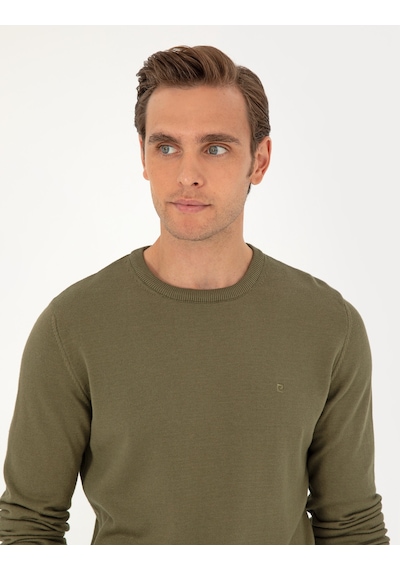 Pierre Cardin Erkek Koyu Haki Kazak /triko 50296575-vr111 Koyu Haki