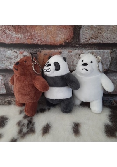 Kafadar Ayılar 3'lü Peluş Anahtarlık Seti