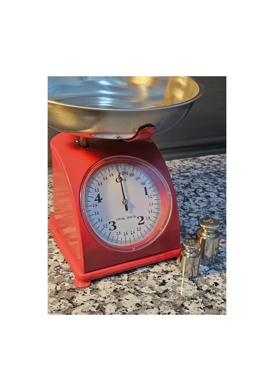 5 Kg Retro Nostalji Mutfak Tartısı Analog Terazi Lisinya Kırmızı