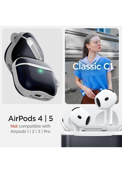 Airpods 4 İle Uyumlu Kılıf Classic C1 Graphite - Acs08645