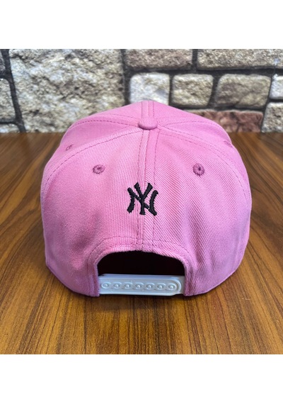 Hamze Ny Newyork Nakışlı Hiphop Snapback Rapper Drip Şapka Cap Pembe - Siyah