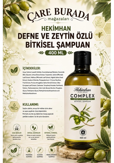 Complex Defne Ve Zeytin Özlü Şampuan 400 Ml