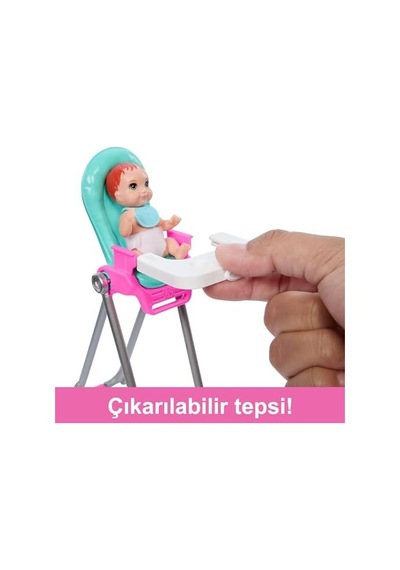 Aksesuarlarla Birlikte Gelen Skipper Bebek Ve Oyun Seti, Yemek Zamanı Temalı Bebek Bakıcılığı Seti, Renk Değiştiren Oyuncak, Htk35