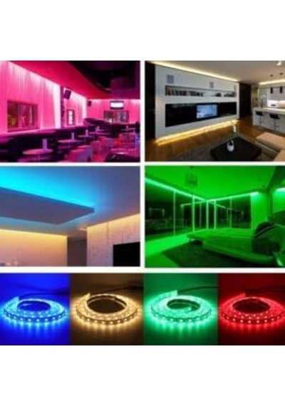 Led Şerit Bant 5 Metre 2835 Smd 12v Yeşil Işık 240 Led/m Ip20 Aydınlatma Kendinden Yapışkanlı