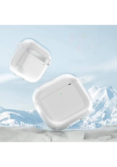Apple Uyumlu  AirPods 4 Kılıf Şeffaf Kristal Silikon Zore Airbag 14 Kılıf-şeffaf