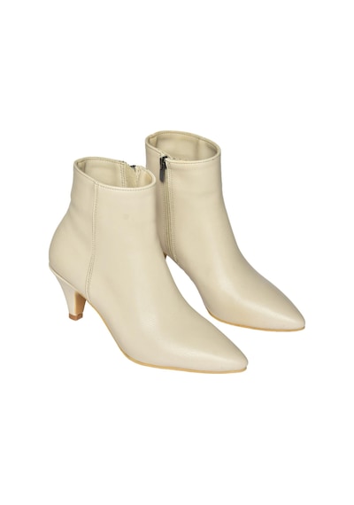 Fox Shoes R404710009 Bej Alçak Topuklu Kadın Bot Bej