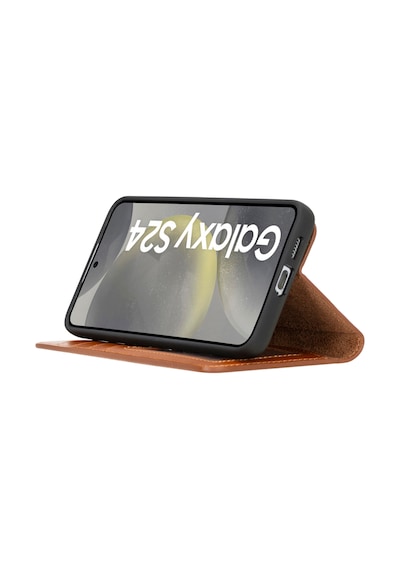 Samsung Galaxy S24 Plus Uyumlu, Deri Cüzdanlı Kılıf, Efektli Taba 091 Sıyah