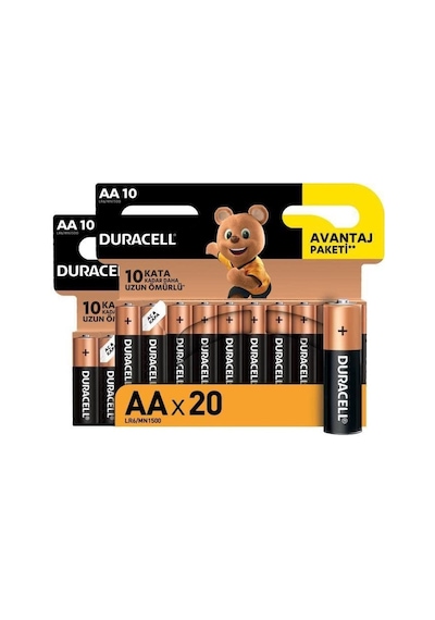 Duracell Alkalin Aa Kalem Piller, 20 Li Paket Amz
